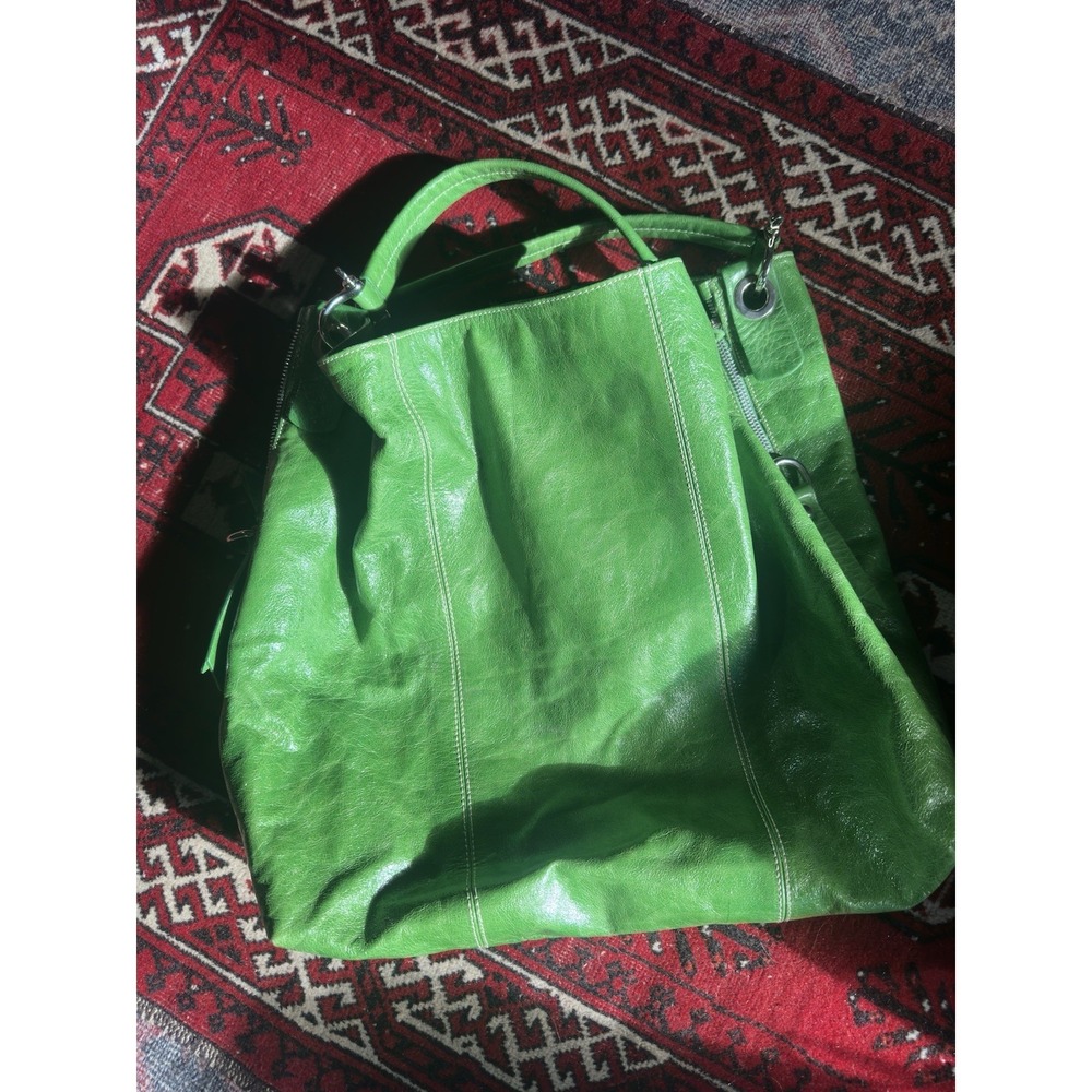 Gianni Chiarini - Large Green Apple and Silver Leather Italian Bag